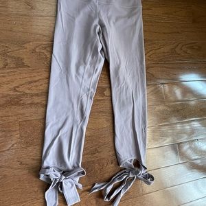 Lululemon ankle tie cropped leggings. Beautiful ankle detailing for yoga/dance